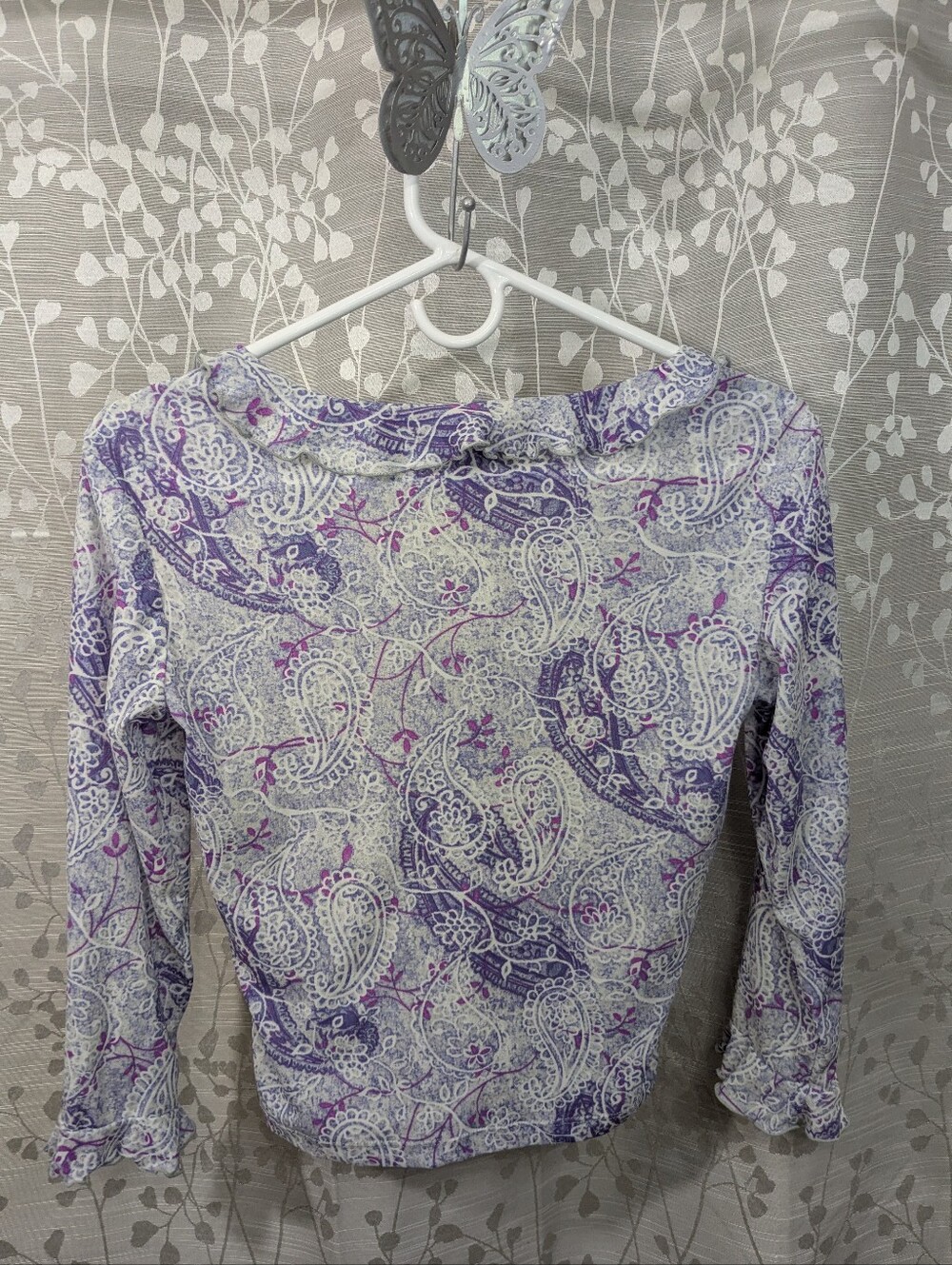 Boutique Europa Paisley Ruffle-Neck Blouse, Women's Small - Picture 4 of 8